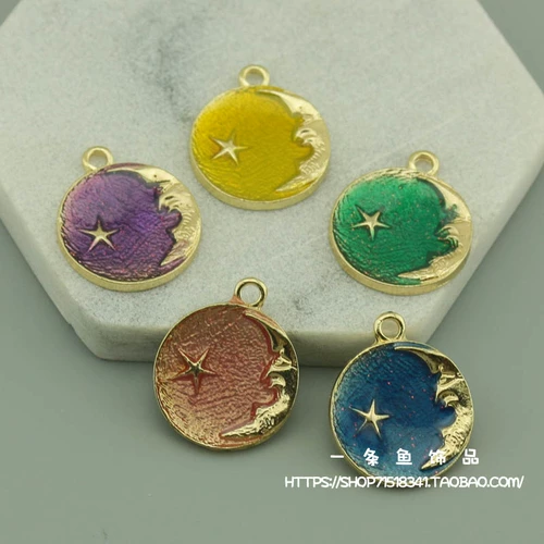 Аксессуар с аксессуарами, металлическая масляная краска, звездное небо, серьги, браслет, ожерелье, подвеска, «сделай сам», в корейском стиле