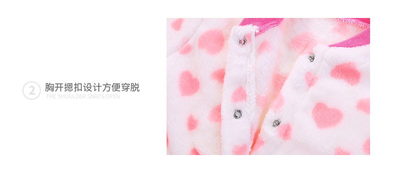 Quần áo sơ sinh cho bé sơ sinh mùa thu và mùa đông Đàn ông và phụ nữ bé nhung san hô jumpsuit phù hợp với quần áo ấm cho trẻ em quần áo trẻ sơ sinh cao cấp