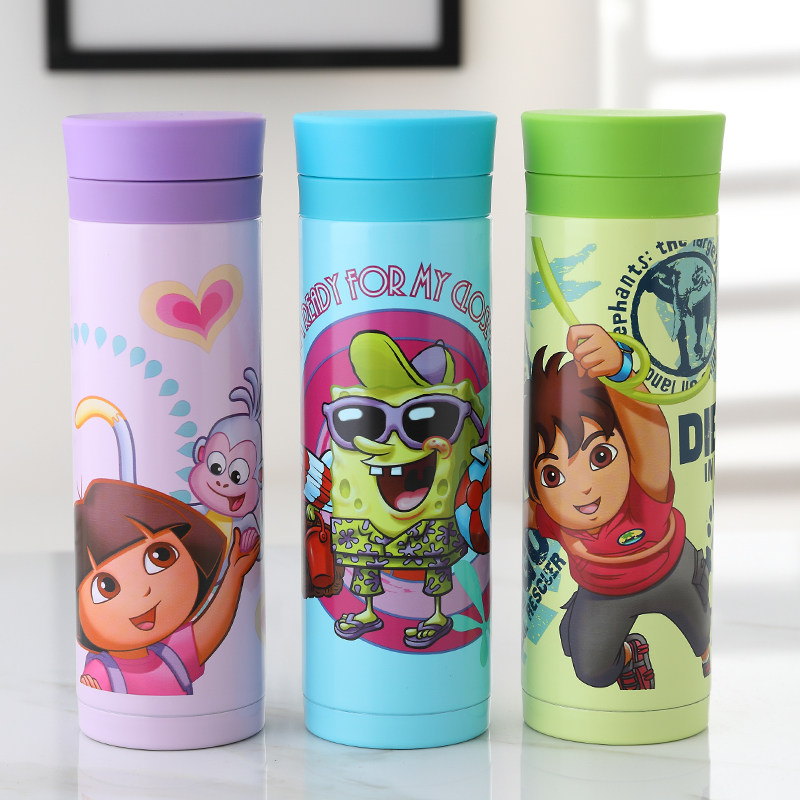 Board Dresser Insulation Cup 300ml Cute Cartoon Children's Cup 304 Stainless Steel JNC-300 Dora Sponge Baby