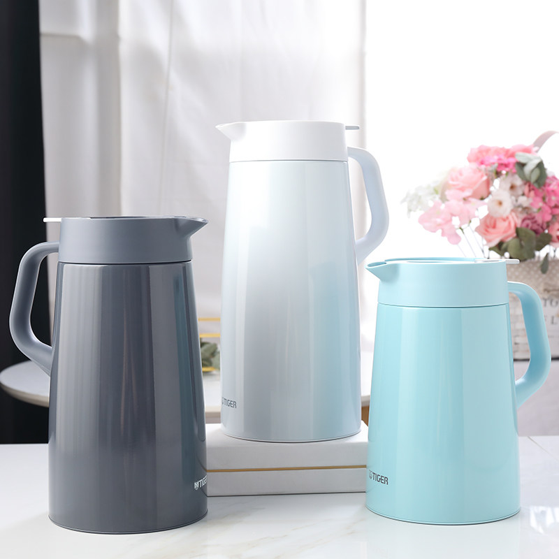 Tiger tiger card insulated pot 2L large capacity stainless steel minimalist for home pure colour duckbilled hot water bottle PWO-A20C
