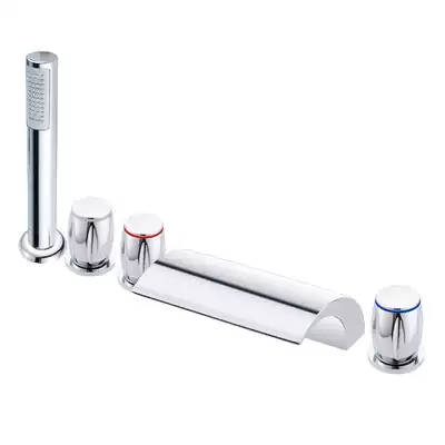 Brass bathtub faucet Rain shower two-piece waterfall faucet Sixteen-inch five-hole five-piece faucet