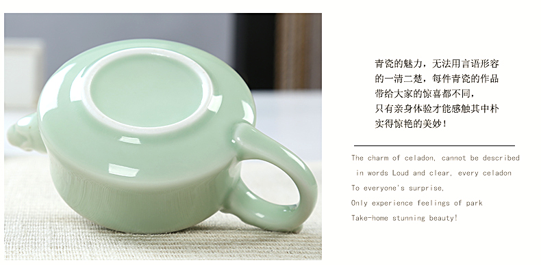 Bộ ấm trà gốm sứ Long Tuyền Bộ Bộ tách trà Kung Fu Bộ ấm trà Bộ ấm trà Chén trà Cup Cup Cup tách uống trà