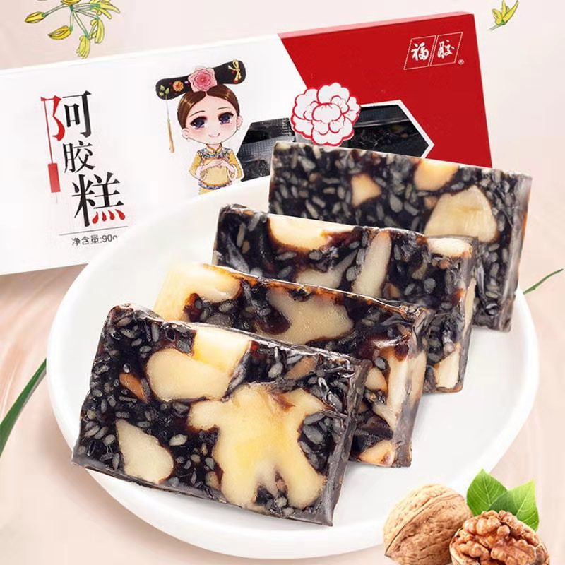 福牌阿胶 山东阿胶糕即食阿胶膏女士固元膏90g东阿镇ejiao阿胶糕