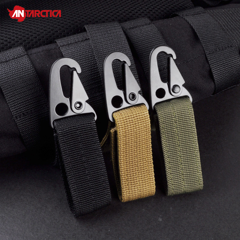 Outdoor military fan tactical equipment Nylon webbing keychain Hanging buckle Eagle mouth hook Belt carabiner backpack hook