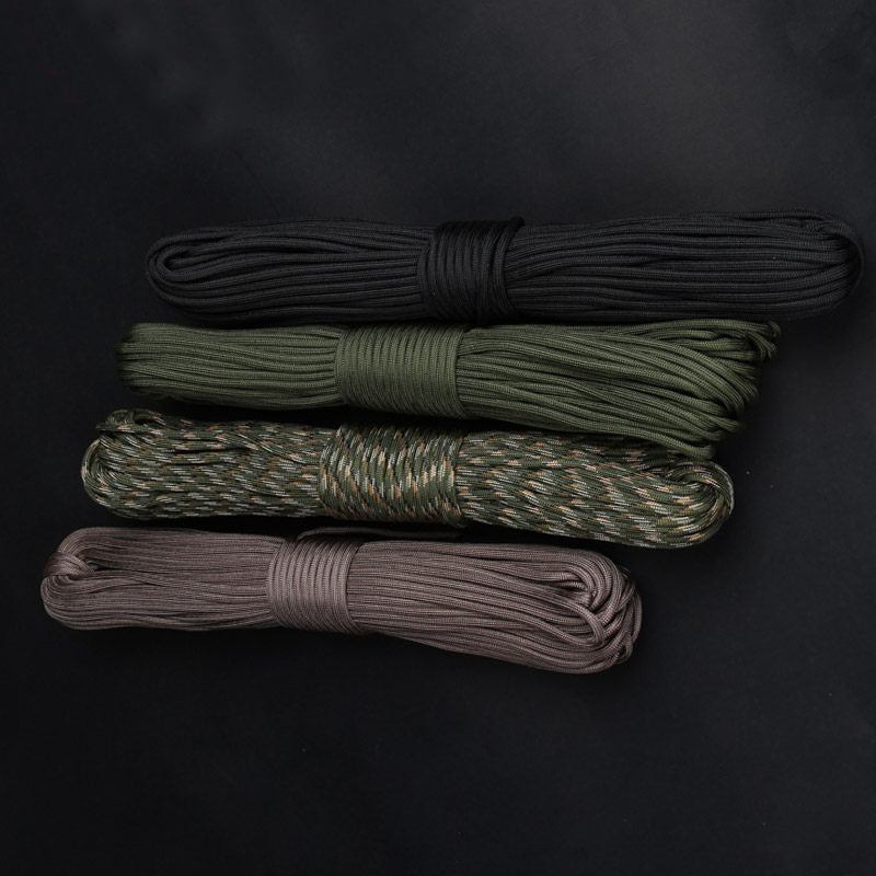Outdoor nylon rope military regulation 9 core parachute rope parachute rope emergency escape rope lifeline life rope safety rope 31 meters