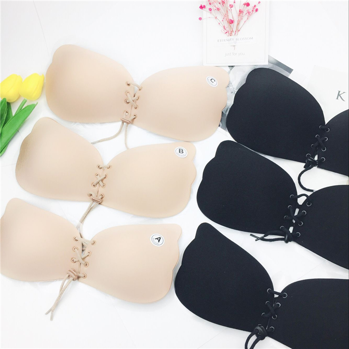Quây quây silicone vô hình áo ngực đẹp trở lại đồ lót mỏng phần ngực dán đám cưới ngực nhỏ tụ tập chống trượt núm vú dán núm vú