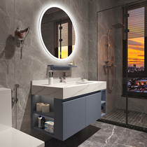 Smart light luxury Rock board bathroom cabinet washbasin modern simple toilet sink wash basin combination set