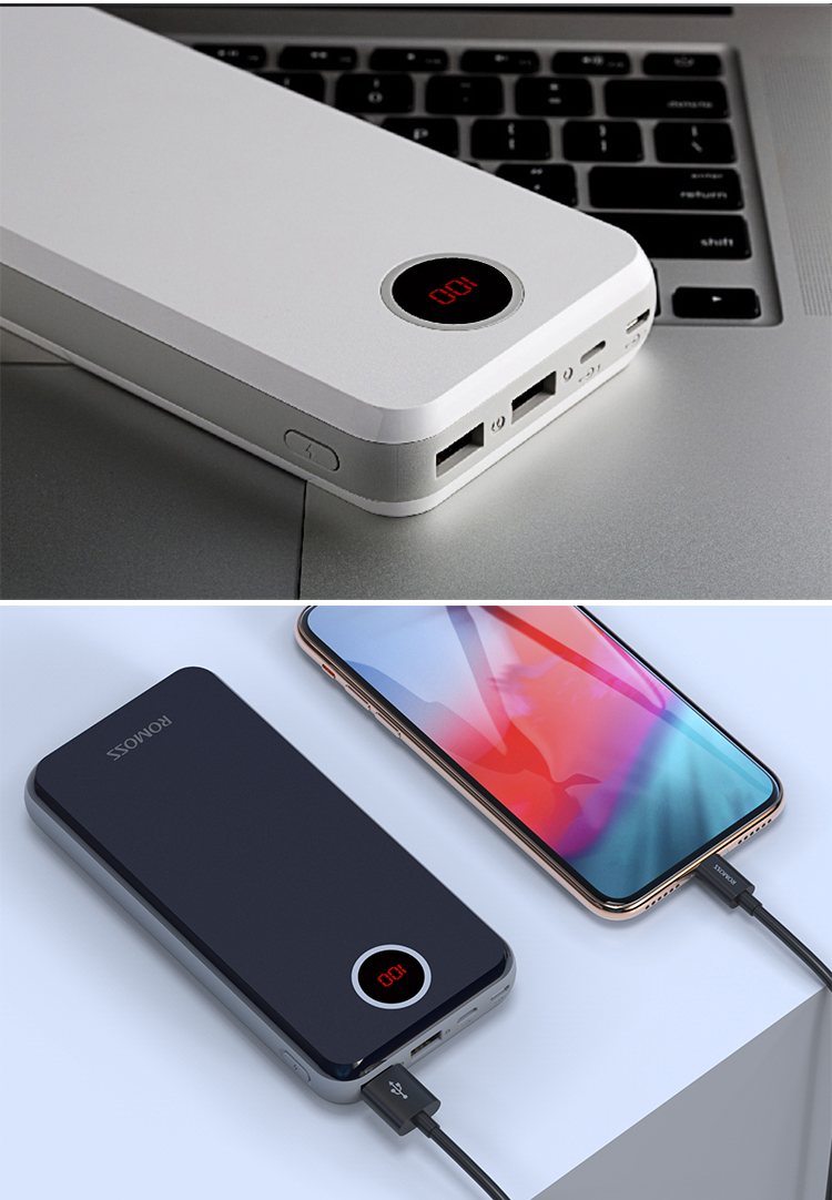 Luoma Shi Bảo 20.000 mA sạc polymer dung lượng cao điện thoại di động xách tay chính hãng 20.000 Titan kép USB sạc nhanh điện thoại phổ ảnh tùy chỉnh thiết kế logo chữ - Ngân hàng điện thoại di động sạc dự phòng samsung 10.000 mah thegioididong