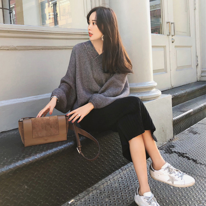 JOLIMENT suit skirt Two sets of spring autumn 2022 new foreign set head knitted sweater with long half body dress