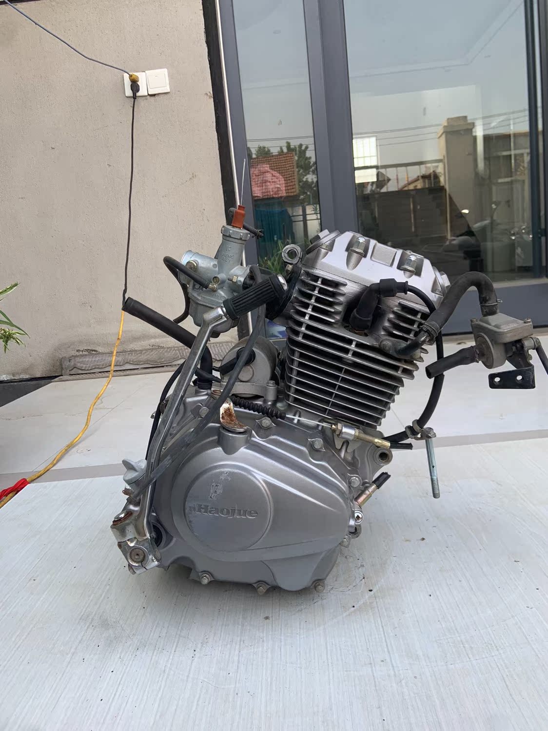 Secondhand Luxury Silver Leopard Pleasant Canopy Locomotive Engine 125150 Top Rod Chain Handpiece Money Jiang Honda Universal