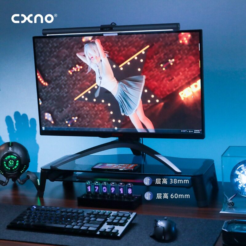 Computer monitor elevated usb extension office long desktop storage ...