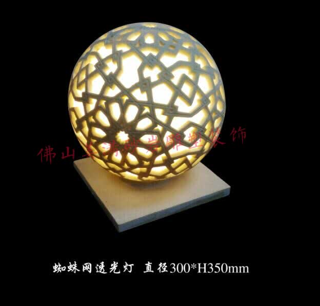 Beautiful sand rock sculpture decoration Sand rock spider web light landscape garden decoration lamp Villa garden decoration