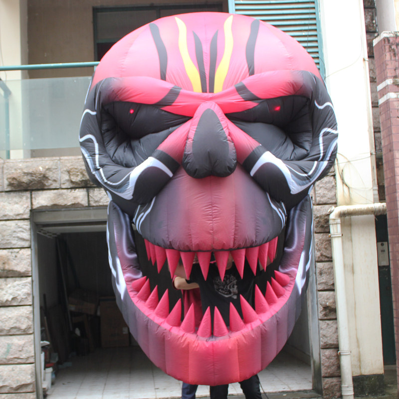 Inflatable Halloween Air Model Pumpkin Light Ghost Witch Skull Cartoon Decoration Custom Set Layout Bar Beauty