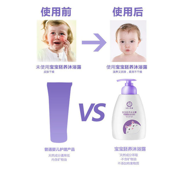 October Angel Baby Embryo-Raised Shampoo + Baby Embryo-Raised Shower Gel ແຊມພູເດັກນ້ອຍເກີດໃໝ່ ແລະ ເຈວອາບນໍ້າ