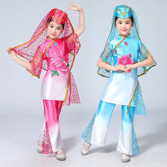 Children's Hui, Baoan and Uzbek dance costumes, kindergarten ethnic minority costumes, performance costumes