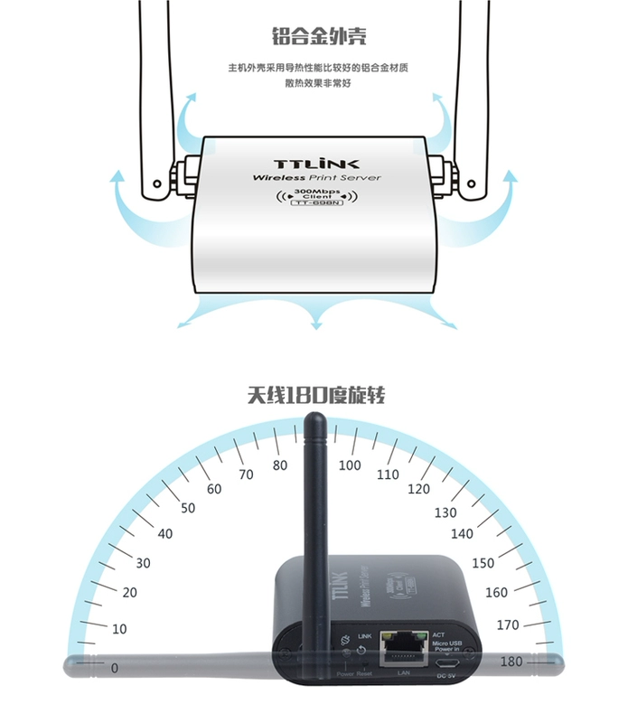 Máy chủ in không dây USB thiết bị chia sẻ máy in mạng wifi - Phụ kiện máy in phụ kiện máy in 3d