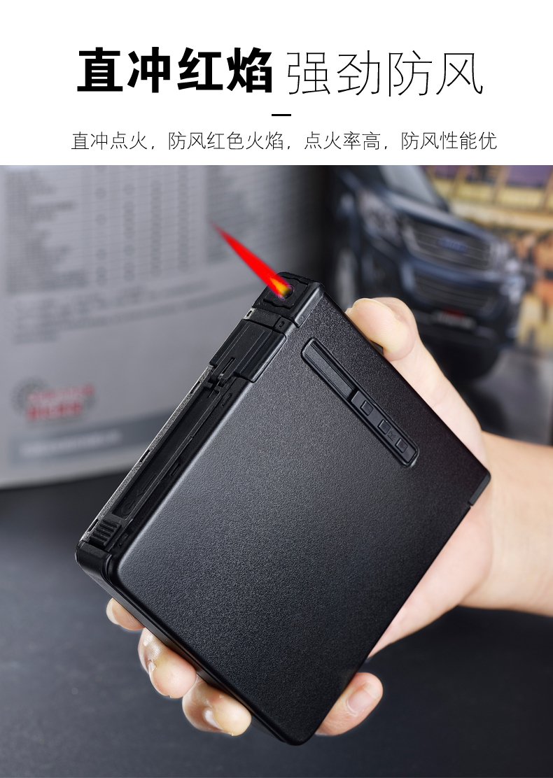 Hộp đựng thuốc lá 20-bao thuốc lá tự động bật lửa - Bật lửa bật lửa mini