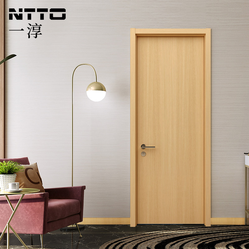 Japan with the same homogenous wood door Simple bedroom door Solid wood composite door Custom solid wood composite paint-free door Interior door