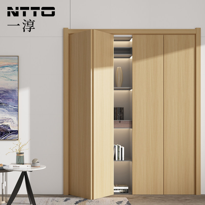 Japanese same homologated minimalist bedroom custom wardrobe door containing folding door wall closet door wood door eco-friendly partition door