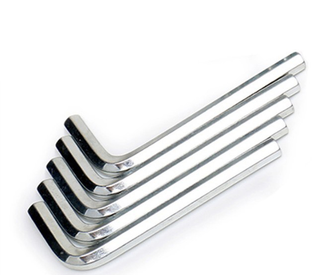 Standard nickel plated hexagonal wrench single metric short head hexagonal wrench with machine furniture hexagonal wrench 3mm wrench