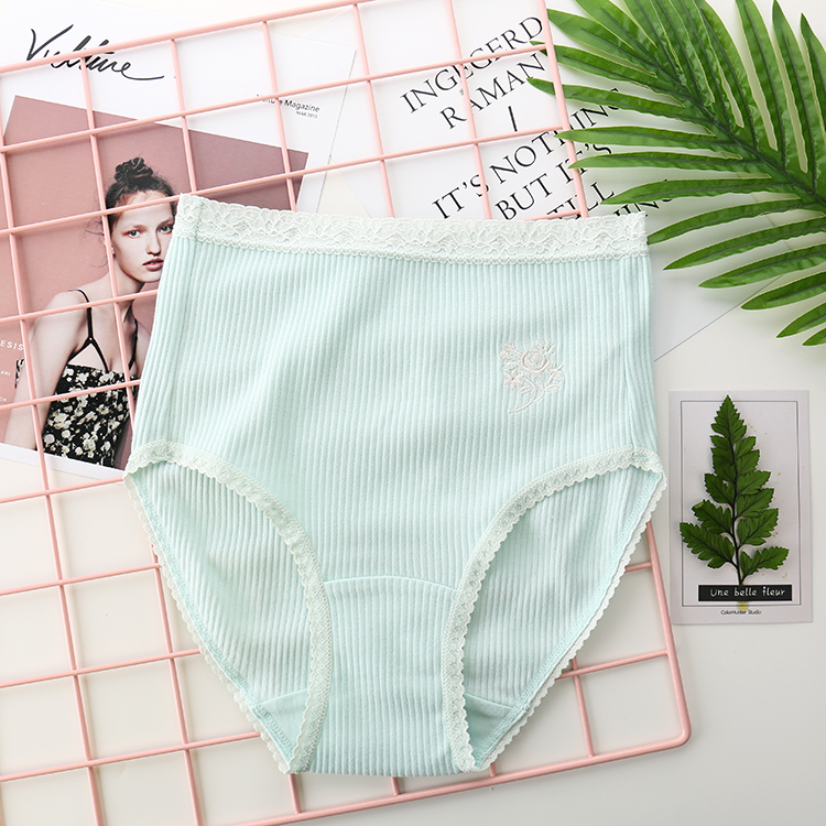 Chất liệu cotton Nhật Bản cotton cotton cao eo cao cỡ XL mã quần lót nữ màu sắc đơn giản thoải mái do lot nu
