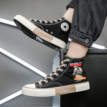 Cartoon Graffiti Sails Shoes High Favor Men And Women Students Couple Shoes Han Prints 100 hitch currents Ins board shoes 2021 new