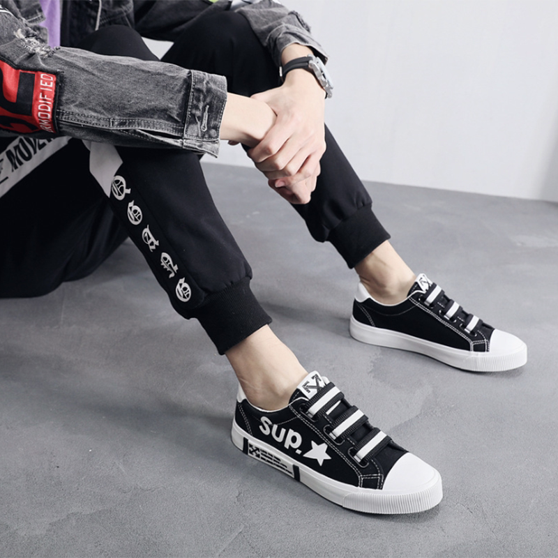 No lacing a foot pedal sloth shoes No laces, low help for men's sails, black and white a couple's shoes