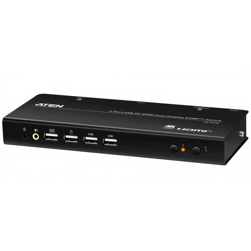 Aten Cs742H/Cs784H 2/4-Port USB 4K HDMI Kvmp ™ Multi-Computer Switcher