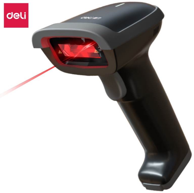 Deli 14880S upgraded barcode scanning gun cashier laser wired one-dimensional code express single scanner