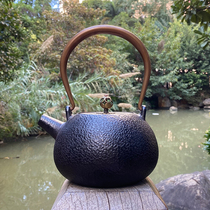 Cannon Mouth Iron Jug Day Style Cast Iron Teapot Pot without coating raw iron jug Boiling Water Pot Southern Iron Instrumental Kutian Tea Furniture