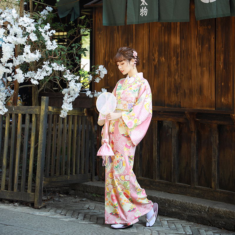Moonlight Kimono Divine Maiden Japanese Style Kimono Japanese Aesthetic Cherry Blossom Season Photography Modified Kimono Yukata