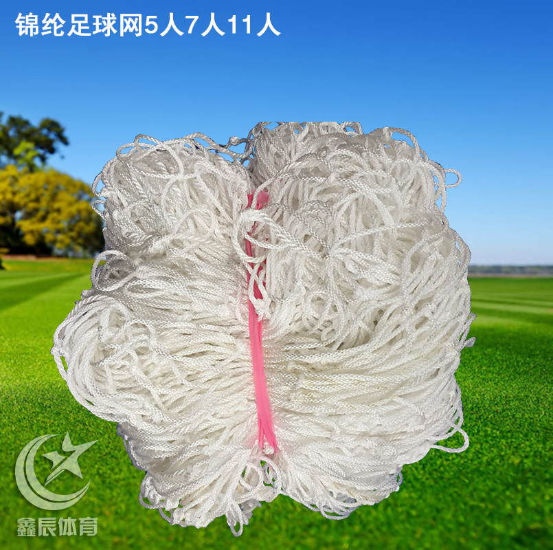 Promotion Football Net 5711 People Making Specifications Nylon Material White Net Sub Standard Ball Door Tennis Match Training Special