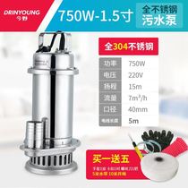 Cut-type sump pump 220v Septic Tank Pumping Manure Discharge Pump Home Small Agricultural Irrigation Stainless Steel Submersible Pump