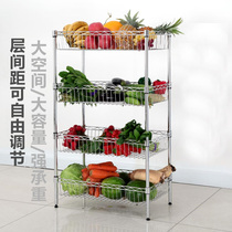 Shelf storage kitchen stainless steel small table cutting vegetables 3 floor multi-floor function wrought iron 2 household shelf
