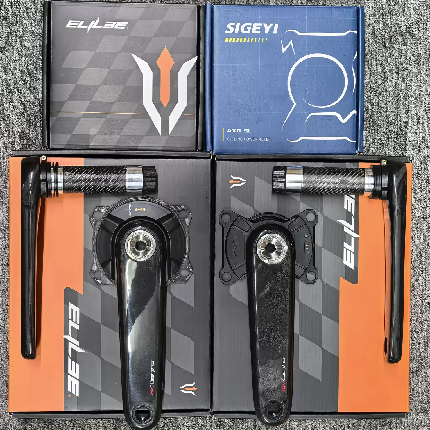 ELILEE XXE X310碳纖維曲柄Sigeyi AXO SL盤爪功率計大齒盤24 DUB