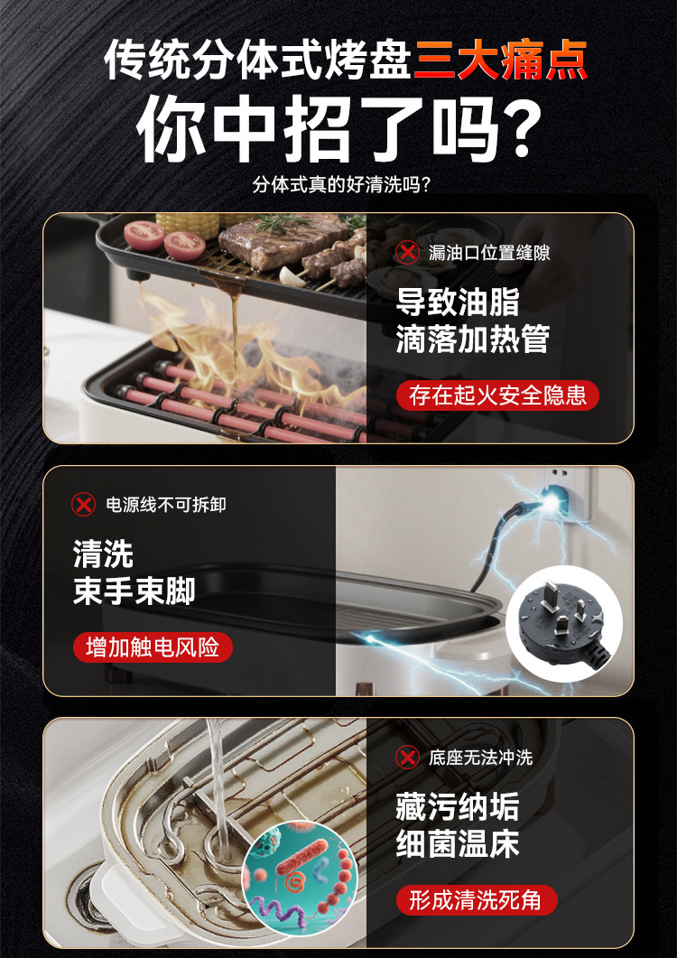 AUX/奧克斯烤肉盤電烤盤