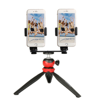 Dual mobile phone live broadcast bracket Desktop video recording Multiple camera positions Anchor equipment Tripod handheld sports shooting