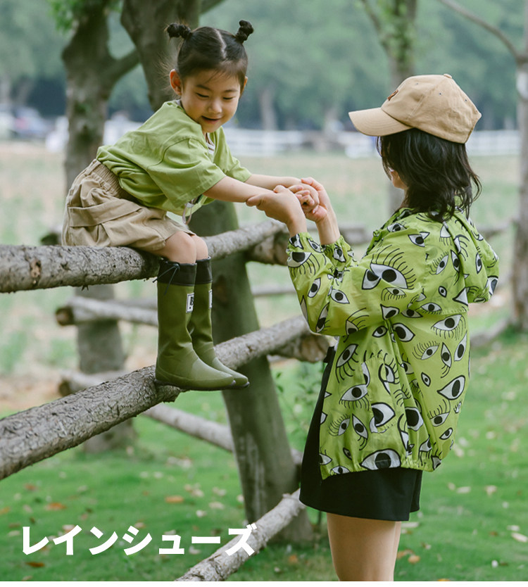 亲子档日式儿童雨鞋野鸟协会日标高筒雨靴橡胶防滑防水靴男女同款 — 19