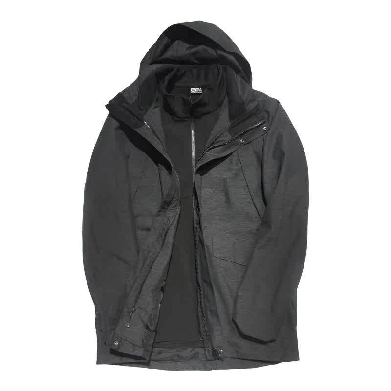 (170185) Calle Stone Outdoor three-in-one submachine clothing male medium long version softshell liner KG110259