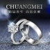 1 carat mô phỏng nhẫn kim cương cổ điển 6 móng vuốt đôi nhẫn sống miệng nam và nữ cặp đạo cụ chụp ảnh cưới để nhẫn mặt Nhẫn