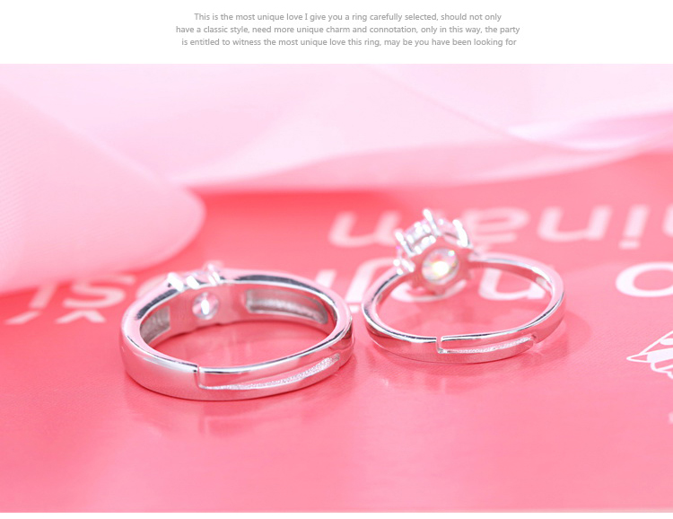 Nhẫn cưới mô phỏng chiếc nhẫn kim cương một cặp nữ người đàn ông vài chiếc nhẫn kim cương giả 1 carat mở miệng đám cưới đạo cụ vòng