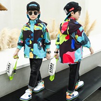 Net Red Boys' Coat Spring and Autumn Festival 2022 The new children's autumn dress handsome boy leisurely camouflage assault suit