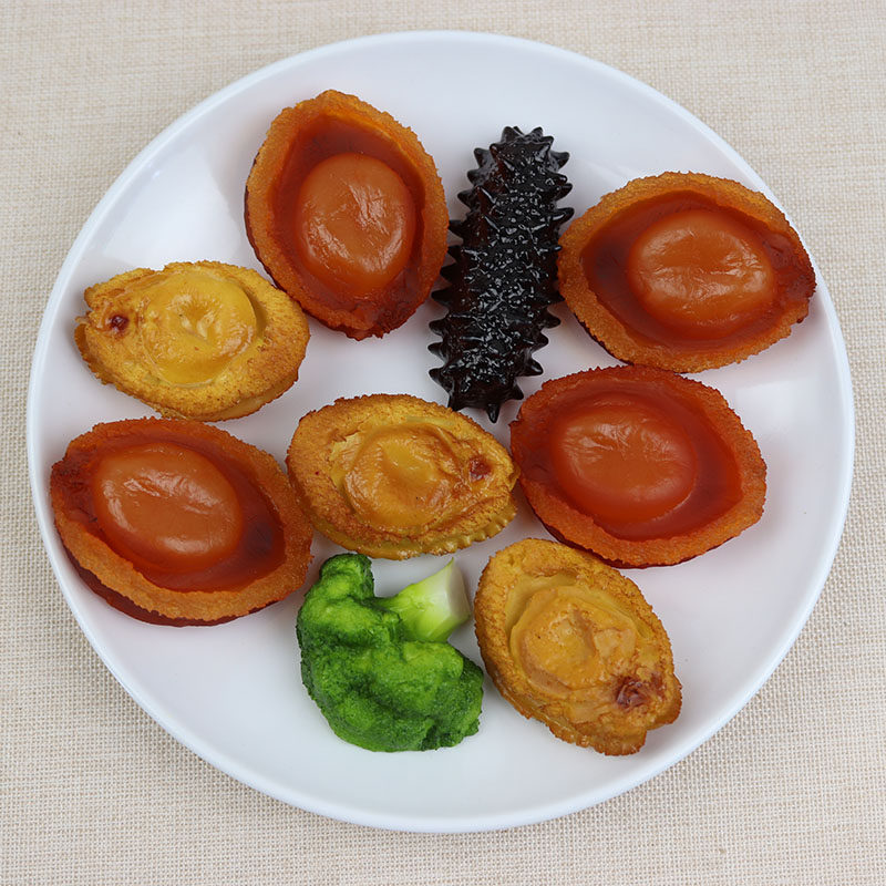 Simulation abalone plastic toy dishes decoration props fake fish meat simulation food model decoration dishes seafood