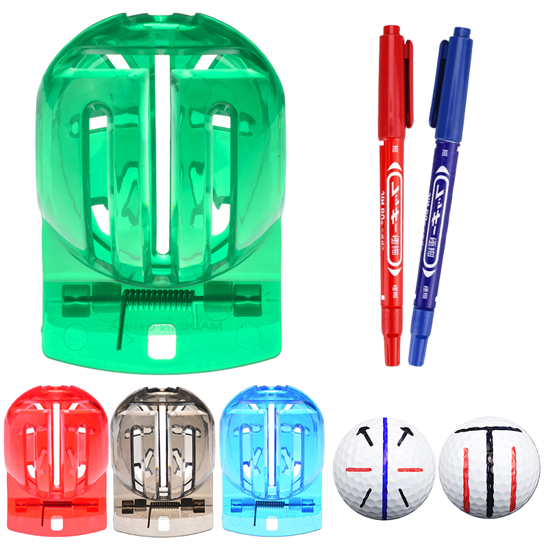 Golf scribe line drawing pen set drawing rice font accessories game three-line T-shaped aiming model supplies