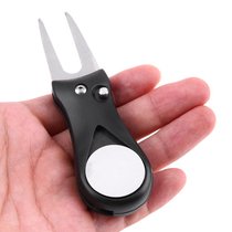 Golf green fork repair fork green tool spring green fork 4 colors with mark lawn repair fork knife foldable