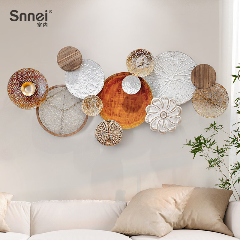 Creative retro living room sofa wall decoration wabi-sabi dining room background wall pendant bedroom porch wall hanging