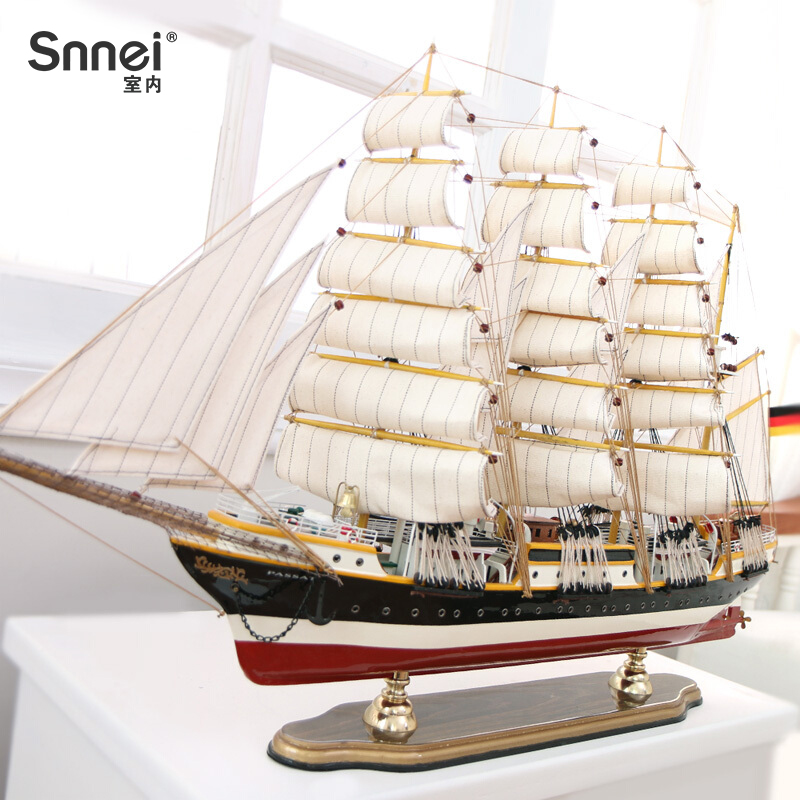 Snnei 德国普鲁士号战舰帆船模型 仿真实木质摆件一帆风顺工艺船 Snnei 德国普鲁士号战舰帆船模型 仿真实木质摆件一帆风顺工艺船