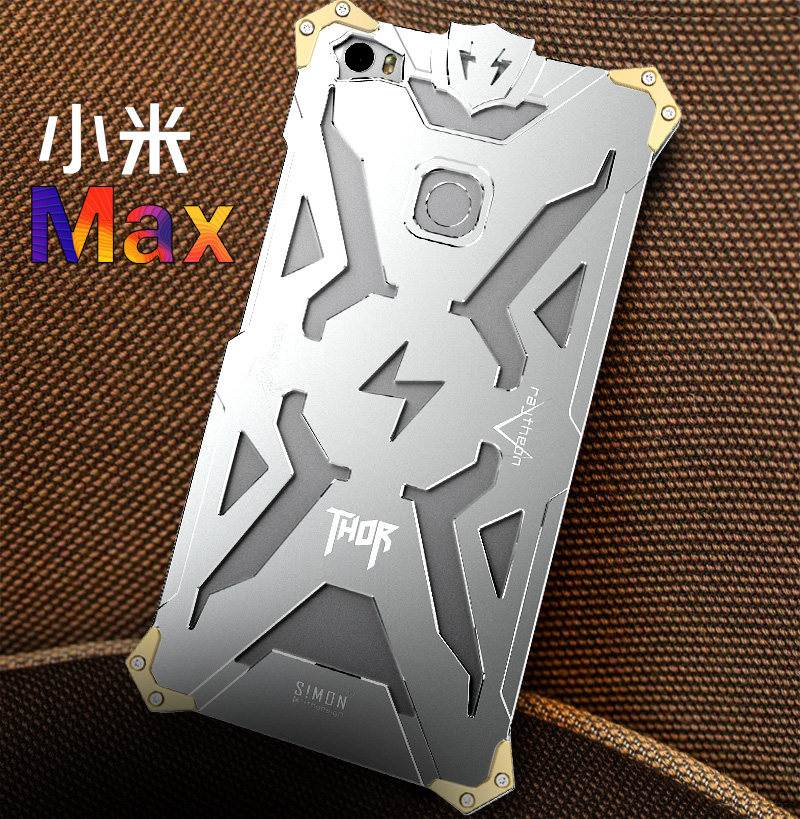 SIMON THOR Aviation Aluminum Alloy Shockproof Armor Metal Case Cover for Xiaomi Mi Max