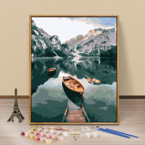 diy oil color painting landscape digital oil painting hand-painted graffiti digital painting simple painting decompression painting living room decoration painting