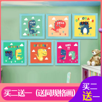 diy digital oil painting small size Katong painting animal fill color watercolor painting children summer vacation demuting graffiti oil color painting